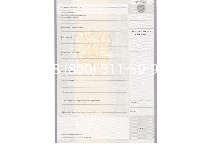 Купить Академическая справка образца 2010-2011 год для колледжа в Нижнекамске Купить Академическая справка образца 2010-2011 год для колледжа в Нижнекамске