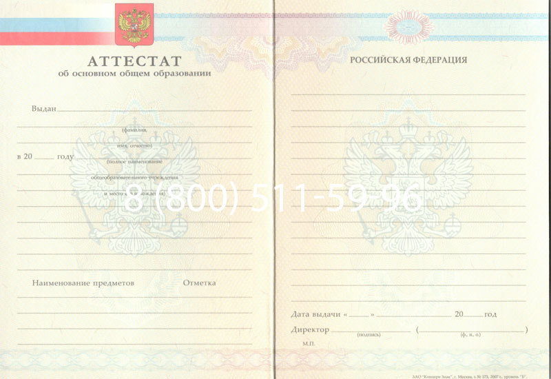 Купить Аттестат за 9 класс 2007-2010 годов в Нижнекамске Купить Аттестат за 9 класс 2007-2010 годов в Нижнекамске