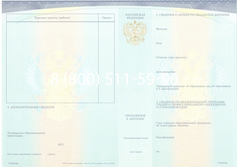 Купить Диплом колледжа (Спецбланк) 2014-2024 года в Нижнекамске Купить Диплом колледжа (Спецбланк) 2014-2024 года в Нижнекамске