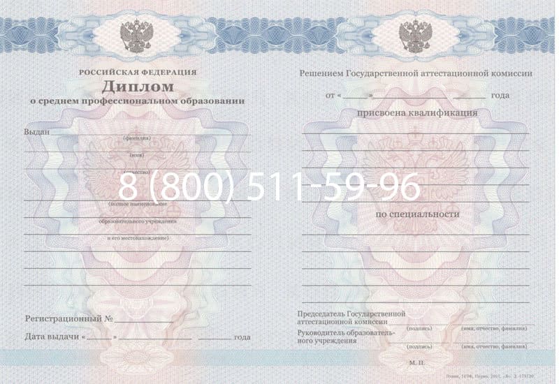 Купить Диплом техникума 2011-2013 годов в Нижнекамске